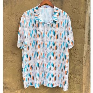 Misslook Retro Style Men’s Casual Shirt Sleeve Shirt Sz XXL